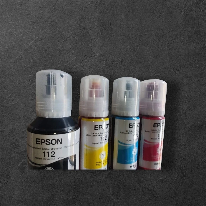 Polnjenje kompleta za Epson 112 CMYK XXL polnjenje 430mL, ceneje, ugodno, prihranek, lokalno, ljubljana, polnjenje epson 112, črnila brez siloksanov, epson 112 cmyk komplet, stabilen pH črnila, recikliranje kartuš